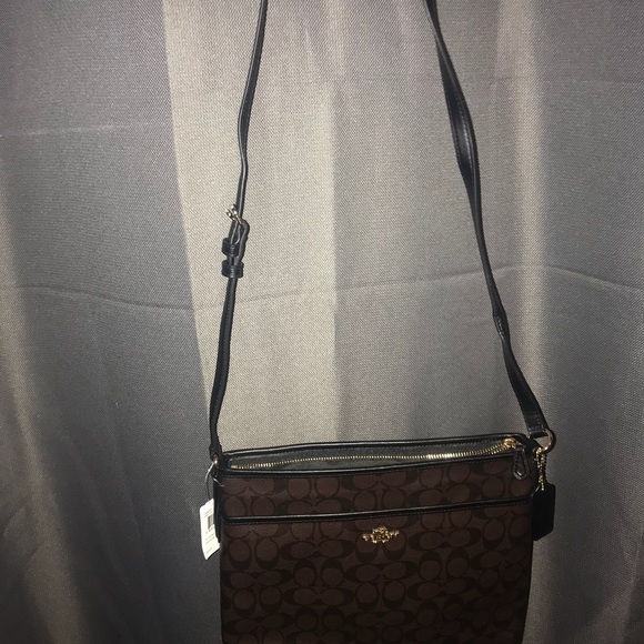 Classic brown coach logo crossbody bag - Picture 4 of 4